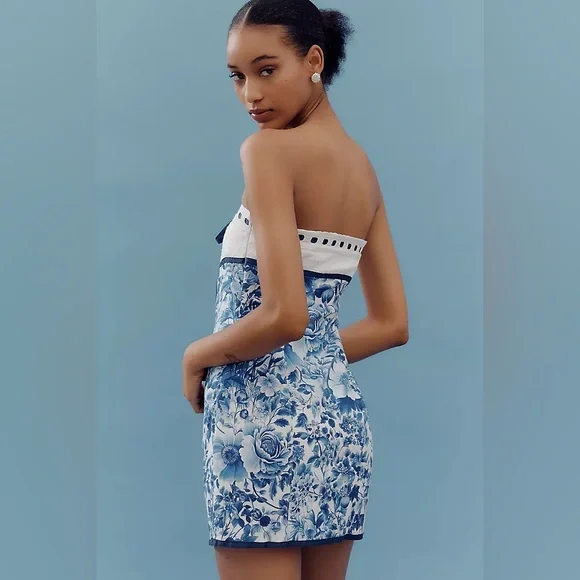 Anthropologie Maeve Strapless Mini Dress